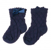 Комплект от два чифта чорапи за бебе момиче, декорирано с панделка Benetton 212123 2