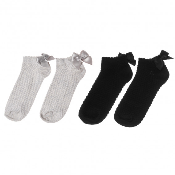 Комплект от два чифта чорапи тип " терлички" декорирани с панделка Benetton 212184 