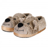 Плюшени пантофи на мечета, кафяви Benetton 212264 