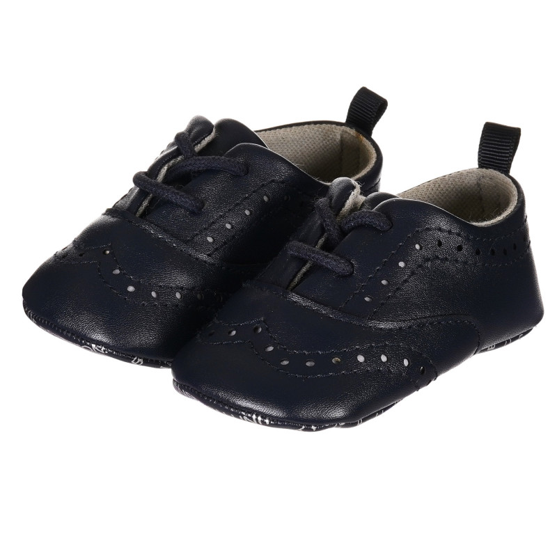 Обувки за бебе с връзки, тъмно сини  212282