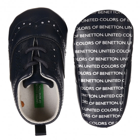 Обувки за бебе с връзки, тъмно сини Benetton 212284 3