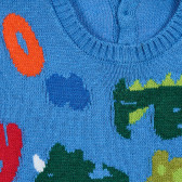 Пуловер с динозаври за бебе, син Benetton 212404 2