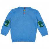 Пуловер с динозаври за бебе, син Benetton 212406 4