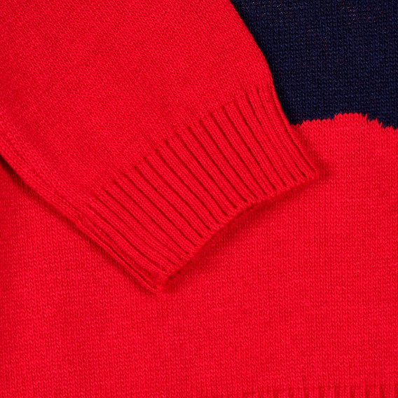 Пуловер с надпис, червен Benetton 212443 3