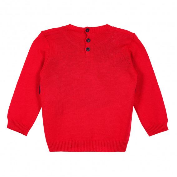 Пуловер с надпис, червен Benetton 212444 4
