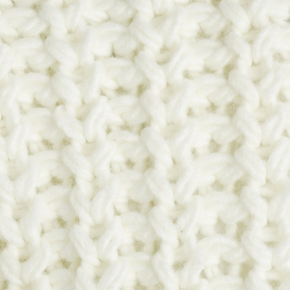 Пуловер на едра плетка с дълъг ръкав, бял Benetton 212478 2