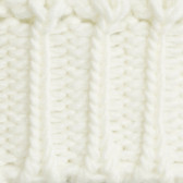 Пуловер на едра плетка с дълъг ръкав, бял Benetton 212479 3
