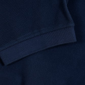 Памучна блуза с къс ръкав, синя Benetton 212559 3