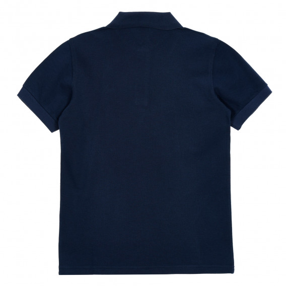 Памучна блуза с къс ръкав, синя Benetton 212560 4