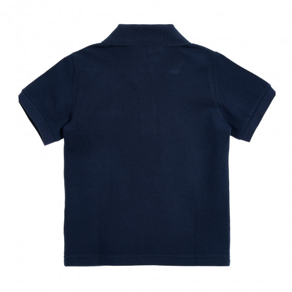Памучна блуза с къс ръкав и логото на бранда, синя Benetton 212570 4
