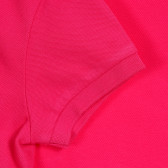 Памучна блуза с къс ръкав и логото на бранда, розова Benetton 212579 2