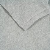 Памучна блуза с къс ръкав и логото на бранда, сива Benetton 212583 3