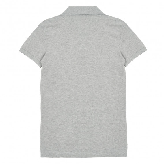 Памучна блуза с къс ръкав и логото на бранда, сива Benetton 212584 4