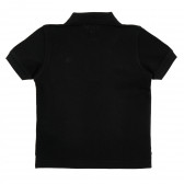 Памучна блуза с къс ръкав и логото на бранда, черна Benetton 212586 4