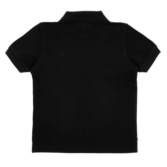 Памучна блуза с къс ръкав и логото на бранда, черна Benetton 212586 4