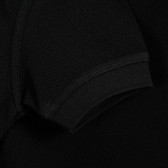 Памучна блуза с къс ръкав и логото на бранда, черна Benetton 212587 2