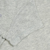 Памучна тениска с надпис от брокат, сива Benetton 212591 2