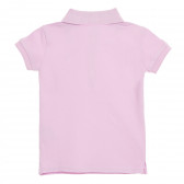Памучна блуза с къс ръкав и логото на бранда, лилава Benetton 212604 4