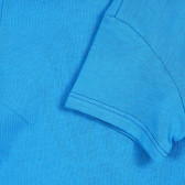 Памучна тениска с надпис за бебе, синя Benetton 212655 3