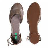 Обувки с отблясъци, кафяви Benetton 212933 3