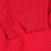 Памучна тениска за бебе с принт на пръски, червена Benetton 212986 3