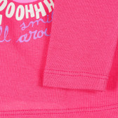 Памучна блуза за бебе с принт, розова Benetton 212990 3