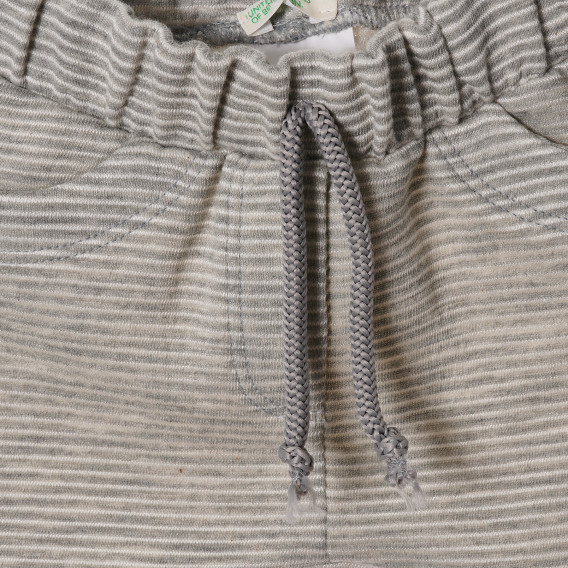 Памучен панталон за бебе на райета Benetton 213088 2