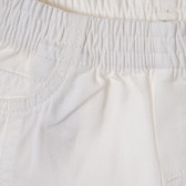 Памучен къс панталон за бебе, бял Benetton 213120 2