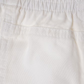 Памучен къс панталон за бебе, бял Benetton 213121 3