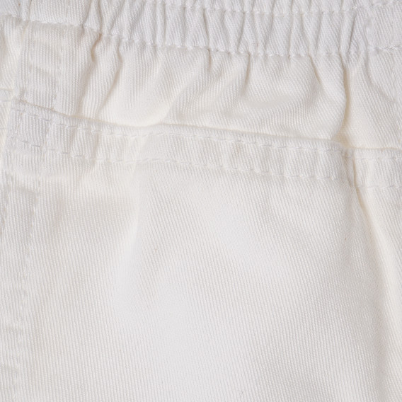 Памучен къс панталон за бебе, бял Benetton 213121 3