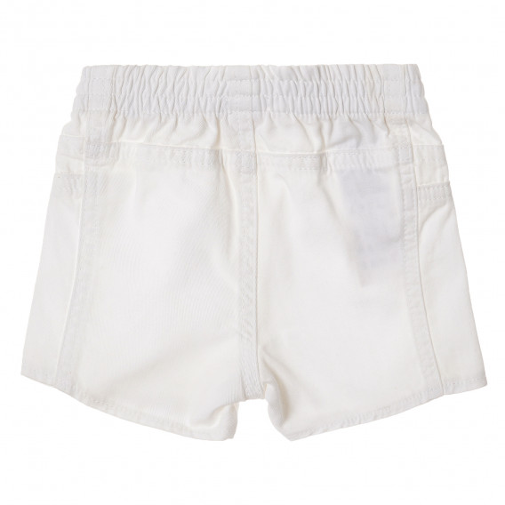 Памучен къс панталон за бебе, бял Benetton 213122 4