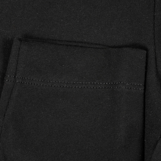 Памучен комплект с клин и блуза с дълъг ръкав за бебе, черно-бял Benetton 213270 8