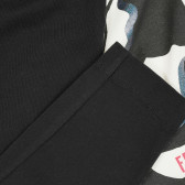 Памучен комплект с клин и блуза с дълъг ръкав за бебе, черно-бял Benetton 213271 6