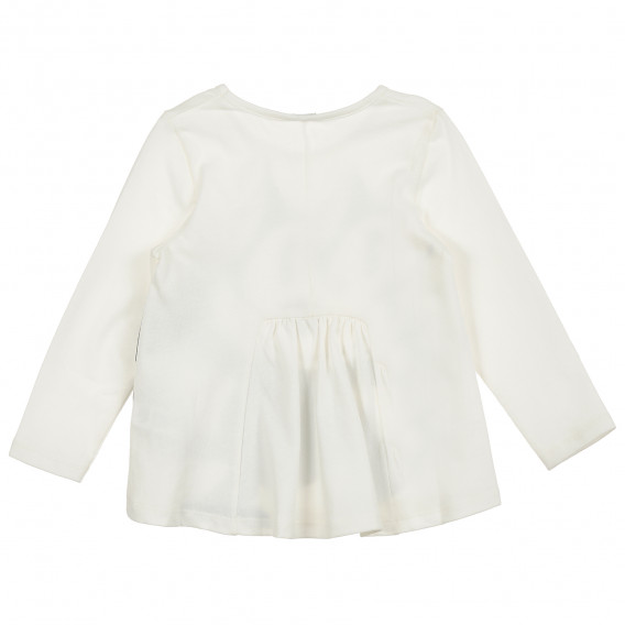 Памучен комплект с клин и блуза с дълъг ръкав за бебе, черно-бял Benetton 213276 5