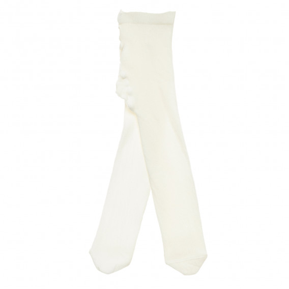 Бял чорапогащник за бебе момиче Benetton 213288 