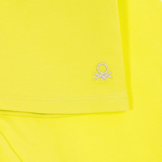 Клин 7/8 с контрастно избродирано лого, жълт Benetton 213313 3