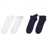 Комплект от два чифта чорапи тип " терлички" декорирани с панделка Benetton 213377 