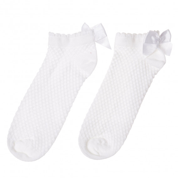 Комплект от два чифта чорапи тип " терлички" декорирани с панделка Benetton 213379 3