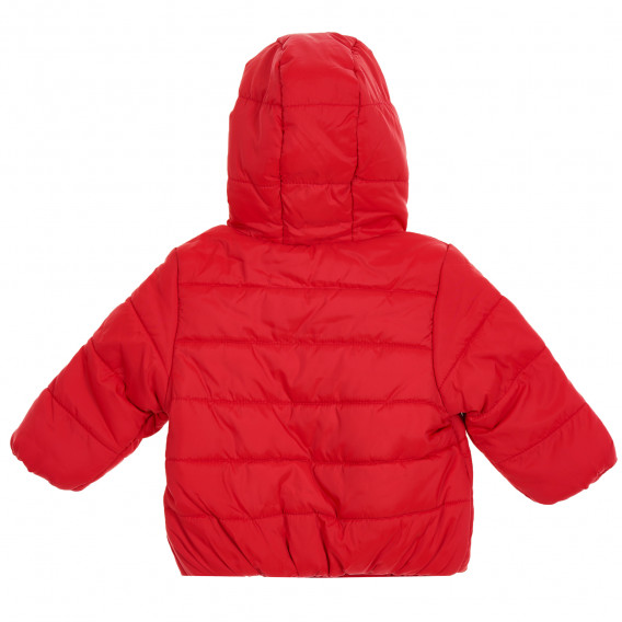 Зимно яке с подплата за бебе с бродирано лого на марката, червено Benetton 213555 4