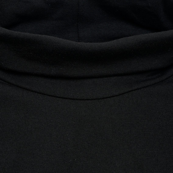 Памучна блуза с поло яка, черно Benetton 213716 2