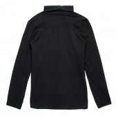 Памучна блуза с поло яка, черно Benetton 213718 4