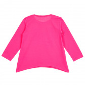 Блуза с дълъг ръкав и принт с брокат, розова Benetton 213872 4