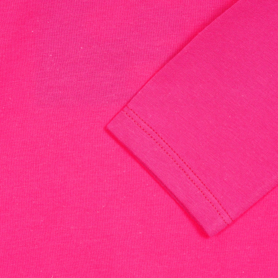 Блуза с дълъг ръкав и принт с брокат, розова Benetton 213873 3