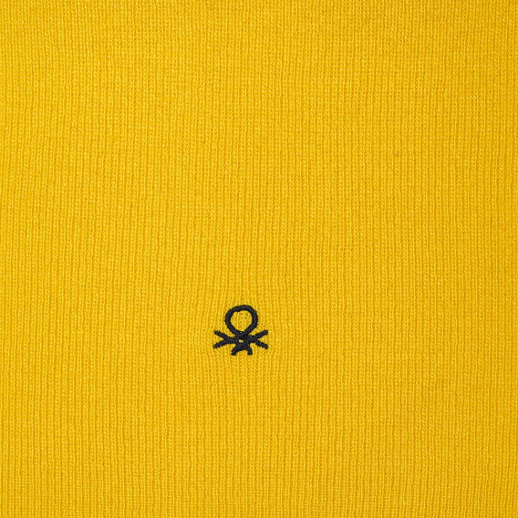 Шал с бродирано лого, жълт Benetton 213917 3