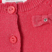 Памучна жилетка с панделка за бебе за момиче розова Boboli 214317 6