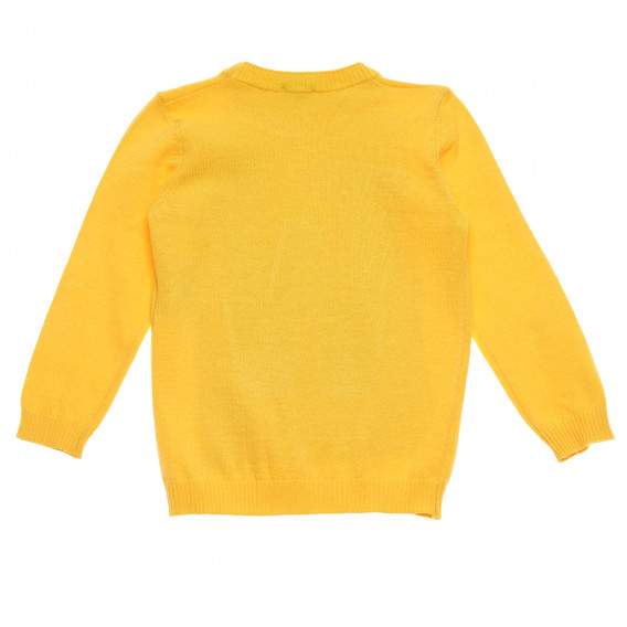 Пуловер с бродерия, жълт Benetton Пуловер с бродерия, жълт Benetton 214323 4