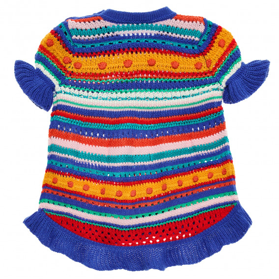 Плетена рокля с къс ръкав за бебе, многоцветна Benetton 214380 4