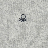 Вълнен шал с логото на марката, сив Benetton 214390 2