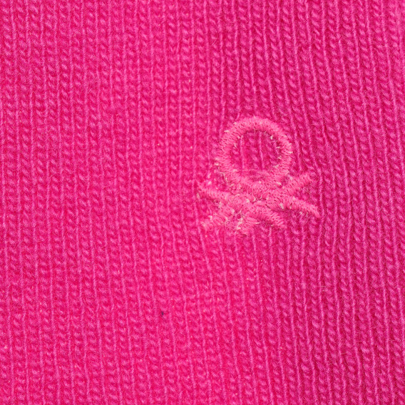 Вълнен шал с логото на марката, розов Benetton 214398 2