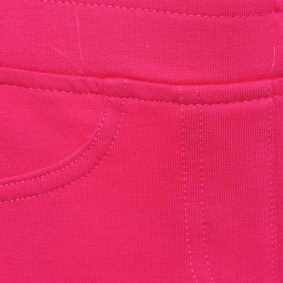 Памучен панталон с бродирано лого на бранда, розов Benetton 214440 2